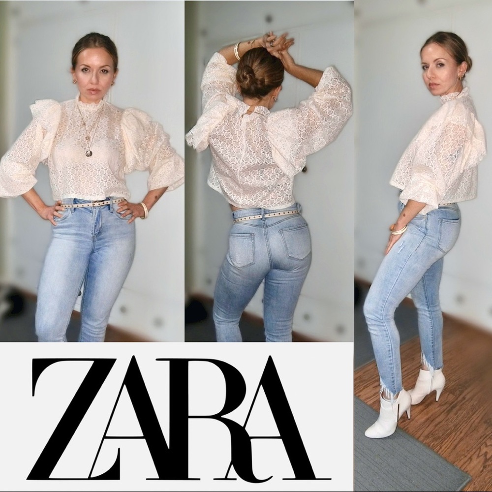 ZARA Cream Lace Top